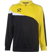 Sondico Zip Training Top Mens Black/Yellow