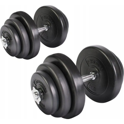 Physionics Činky potažené/pogumované nastavitelné 2 x 20 kg