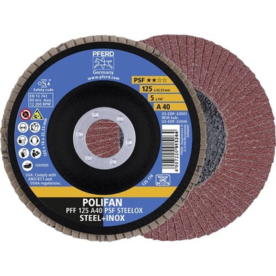 Pferd Vejárovitý brúsny kotúč 125 x 22.23 mm 67644125 10 ks