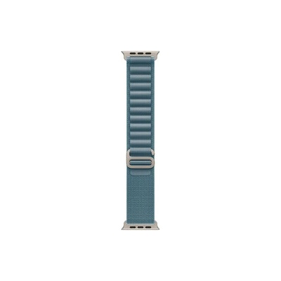 Apple Watch 49mm Loop: Light Blue Alpine Loop - Small - Natural Titanium Finish (mfth4zm/a)