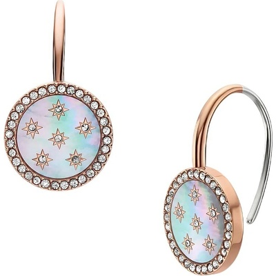 Fossil Visiace pozlátené náušnice Mother of Pearl JF04938791
