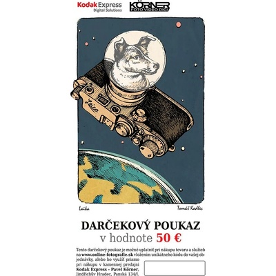 Kodak Express Darčekový poukaz v hodnote 50 € na nákup na Online-Fotografie.sk