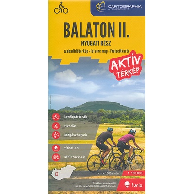 cyklomapa Balaton II. západ 1:100 t. voděodolná