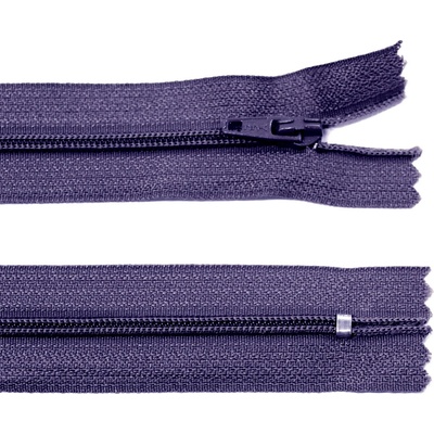 Spirálový zip no.3 nerozepínací 22cm - více barev color: 593 fialová