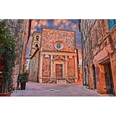 DIMEX ART Флизелинов фототапет средновековно село 375 x 250 см