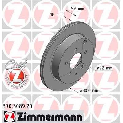 Brzdový kotúč ZIMMERMANN 370.3089.20