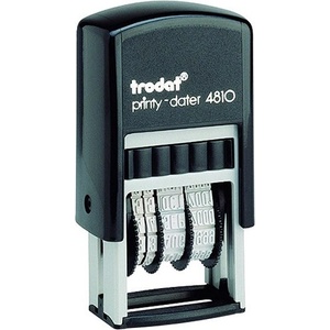 TRODAT Дата на печата trodat 4810 ung, изобразена в черен корпус с черна възглавница (4810)