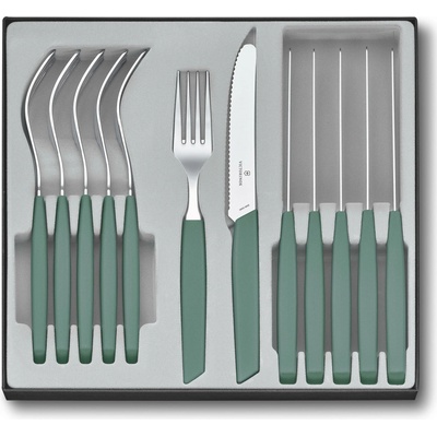 Victorinox Swiss Modern Sada příborů 12 ks šalvějově zelená