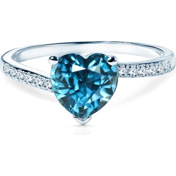 SAVICKI Годежен пръстен Savicki: бяло злато, топаз, диаманти