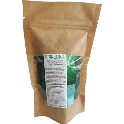 Herbarium Projekt BIO Spirulina 500mg 150 g 300 ks