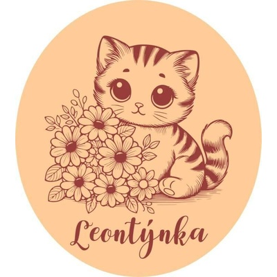 Jmenovka na dveře typ 4 (Cedulka Kočka se jménem )