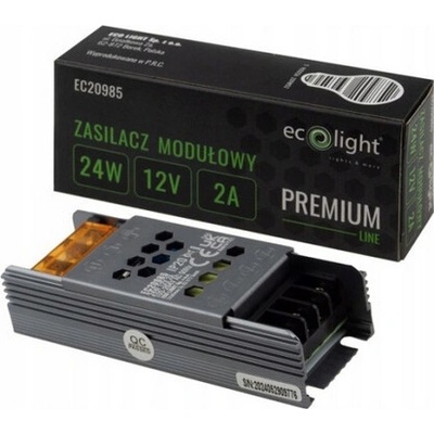 ECOLIGHT Zdroj LED slim IP20 - 12V - 2A - 24W - Premium Line EC20985