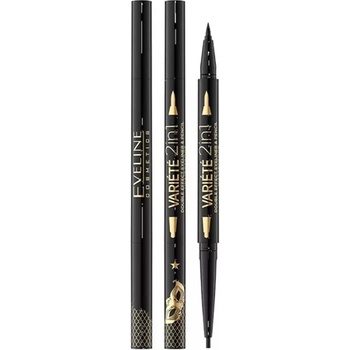 Eveline Variete 2in1 Double Effect Eyeliner Pisaku i Kredka Очна линия водоустойчива