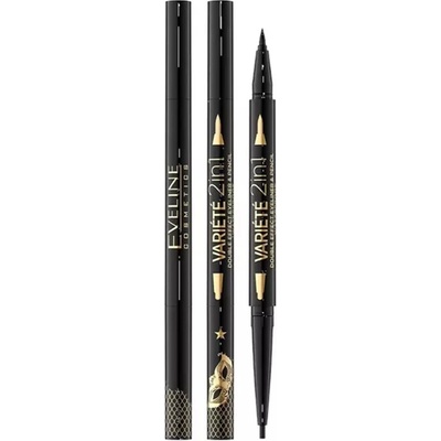 Eveline Variete 2in1 Double Effect Eyeliner Pisaku i Kredka Очна линия водоустойчива