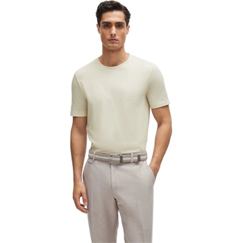 Boss Тениска Boss Men's Tiburt Bubble Structure Cotton Short Sleeve T-Shirt - Open White 131