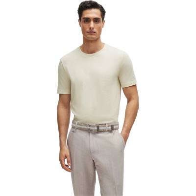 Boss Тениска Boss Men's Tiburt Bubble Structure Cotton Short Sleeve T-Shirt - Open White 131