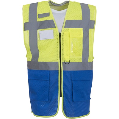 Yoko HI-VIS HVW820 / Мрежеста предпазна жилетка - HV жълто/кралско синьо XXXL (79W820zw913)
