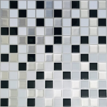 PAVEMOSA 3D samolepící mozaika černo-bílá 30 x 30 cm