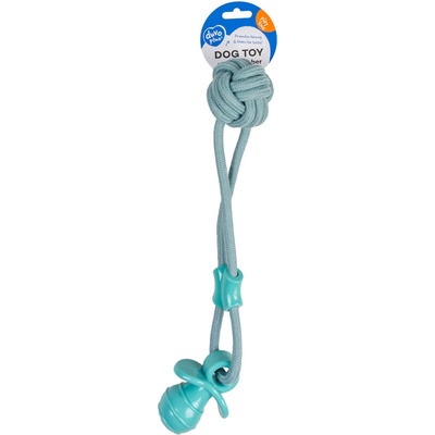 Duvo + přetahovadlo modré s dudlíkem 38 cm
