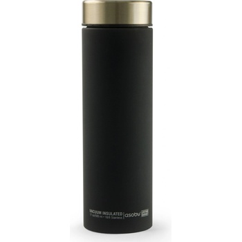Asobu Двустенна термо бутилка с вакуумна изолация le baton - 500 мл - черна/злато (asobu - lb17 gold)