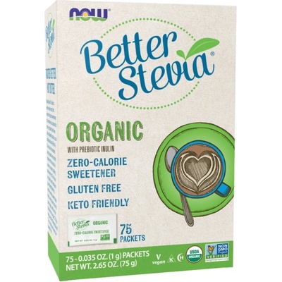 NOW Better Stevia Organic [75 Пакета]