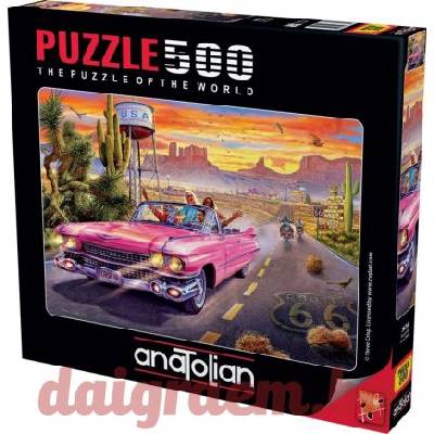 Anatolian Пъзел ANATOLIAN 3634 - 500 части - Маршрут 66, Route 66 (P3634)