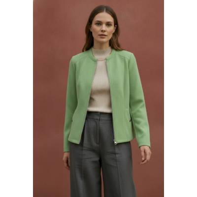 FRANK WALDER Dámská zelená mikina na zip se stojáčkem elegantní