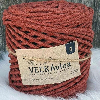 Velká vlna Špagát 5mm Terakota