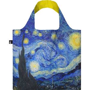 LOQI Чанта тип торба LOQI Museum Vincent van Gogh Звездна нощ от рециклиран материал неоново-жълтa (VG.SN.Y)