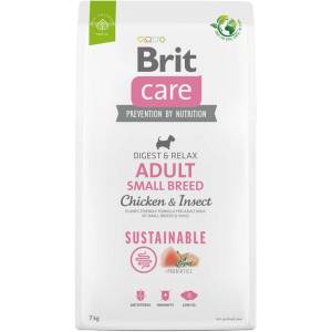 Brit Care Dog Sustainable Adult Small Breed Chicken&Insect- Супер премиум суха храна за кучета от малките породи. С високоусвоим протеин от насекоми и пилешко месо 7 кг