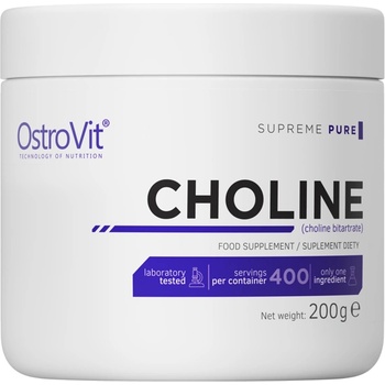 OstroVit Choline Bitartrate Powder, неовкусен, 200 g, OstroVit