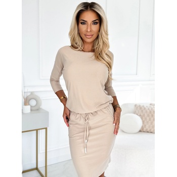 Numoco Спортна рокля с джобове и връзки - бежова Numoco numoco | Bezhov | ЖЕНИ | S