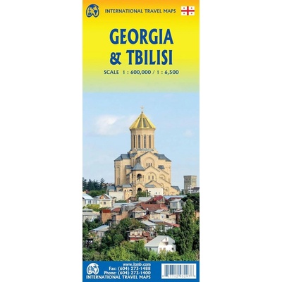 ITMB Publishing mapa Georgia & Tbilisi 1:600 t. - 1:7 t. ITM