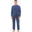Gina 79129 pánské pyžamo dlouhé modré