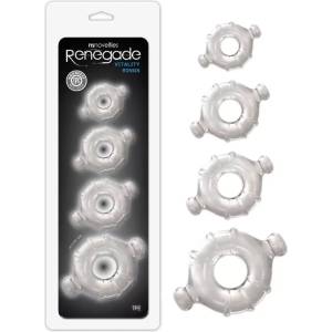  Пенис пръстени с различни размери - Renegade Vitality Rings Clear (NSTOYS0579)