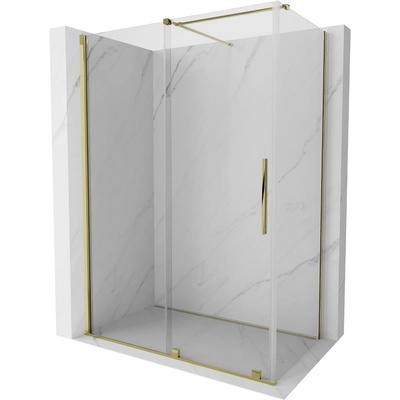 Mexen Velar раздвижна душ кабина 160 x 70 cm, прозрачна, златна - 871-160-070-01-50 (871-160-070-01-50)