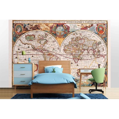 DIMEX ART Самозалепваща се флизелинова фототапета антична карта 1630 375 x 250 см