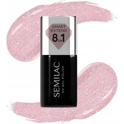 Semilac báze Smart Extend 805 Glitter Dirty Nude Rose 7ml