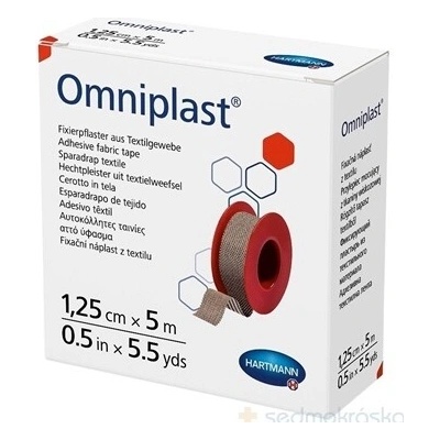 Omniplast fixačná náplasť z textilu na cievke 1,25 cm x 5 m 1 ks