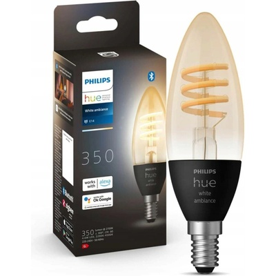 Philips Hue White Ambiance 4.6W 550 Filament svíčka E14