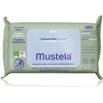 Mustela Compostable at Home Cleansing Wipes почистващи кърпички парфюмиран за деца от раждането им 60 бр