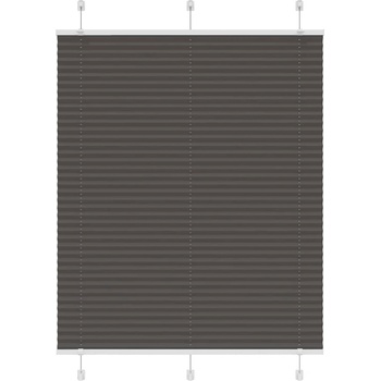 vidaXL Плисирана щора черна 105x100 cm Ширина на плата 104, 4 cm (4015127)