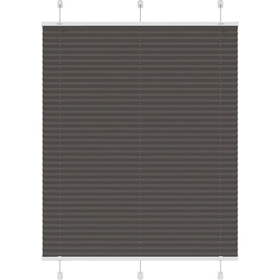vidaXL Плисирана щора черна 105x100 cm Ширина на плата 104, 4 cm (4015127)