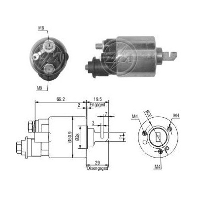 Spínač startéru SM42202 Mitsuba SM422-02