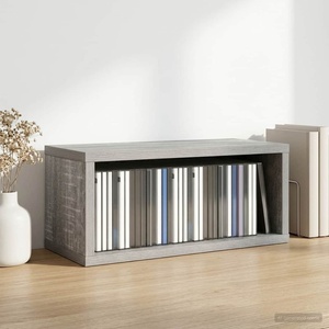 vidaXL Рафтове за CDs Сив Сонома 40 x 17 x 17 см Инженерна дървесина (8012721)