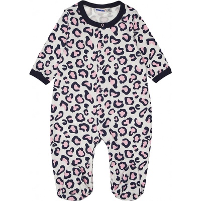 Winkiki Kids Wear Dívčí dupačky Leopard mléčně bílá