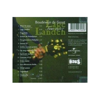 Boudewijn de Groot - LAGE LANDEN TOUR 2007 CD