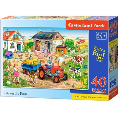 Castorland Life on the Farm 40 MAXI pcs Пъзел 40 броя Анимации (GXP-580541)