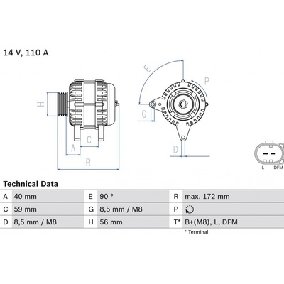 Generátor BOSCH 0 986 045 330