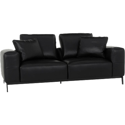 Carmen Кожен диван - двойка hals lux - черен (3551227)